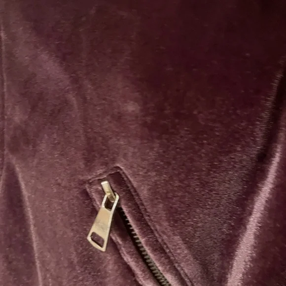 Velvet purple moto jacket - Picture 7 of 10